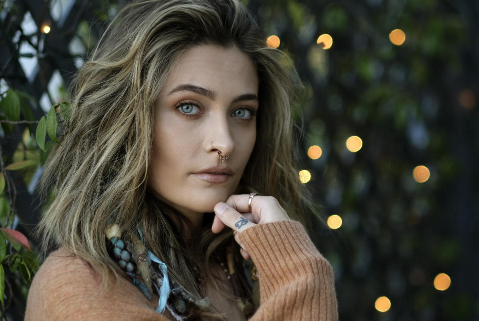 Paris Jackson poses for a portrait in Beverly Hills, Calif., on Oct. 27, 2020, to promote her debut solo album "Wilted," releasing on Nov. 13. Her new single “Let Down” drops Friday, Oct. 30. (AP Photo/Chris Pizzello)