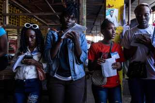 À Monrovia (Liberia), le 10 octobre 2023, jour de l’élection présidentielle. . PHOTO JOHN WESSELS/AFP