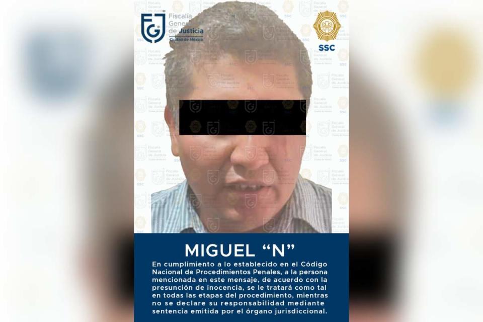 Miguel ‘N’ es el principal sospechoso del feminicidio de María José en la alcaldía Iztacalco. Foto: FGJCDMX