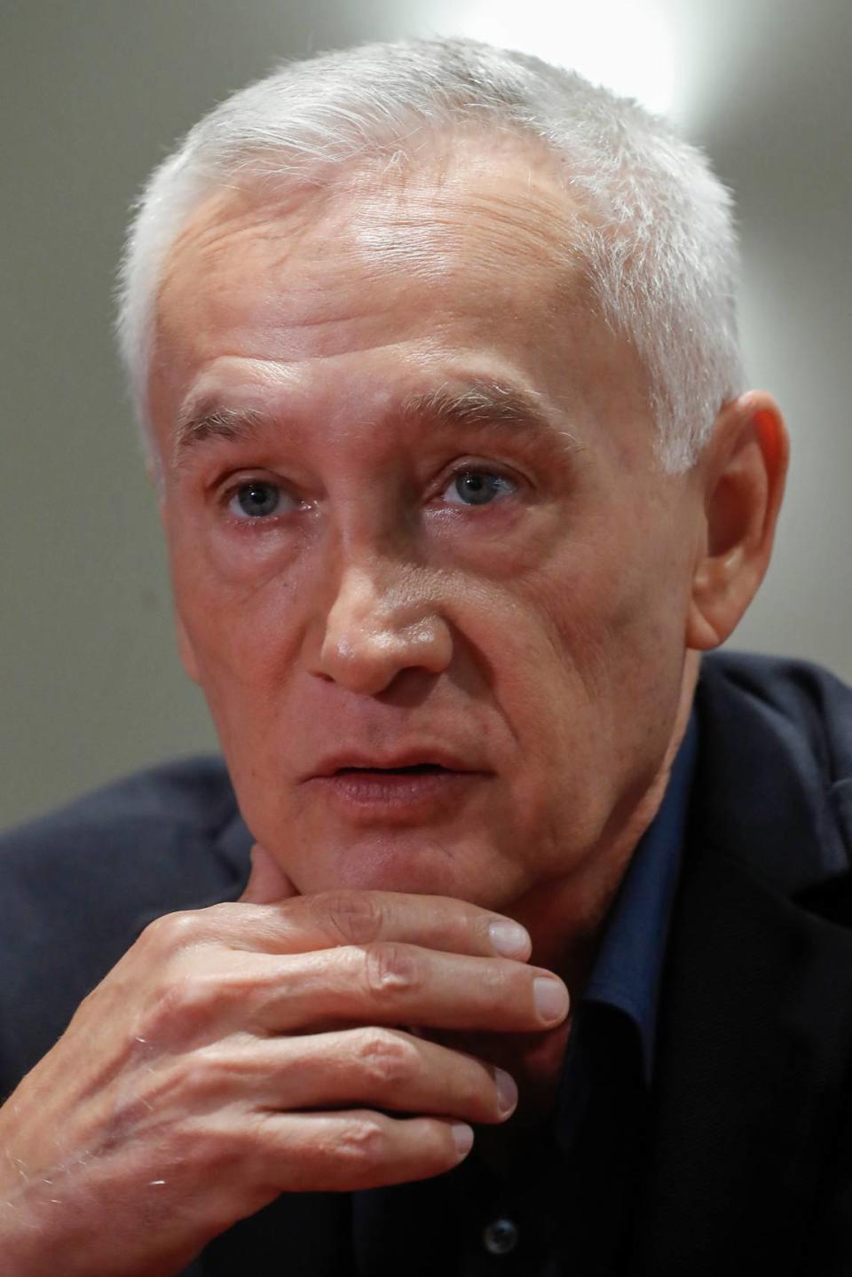 El cronista Jorge Ramos habla durante una entrevista el 20 de junio del 2024, en la Ciudad de México.