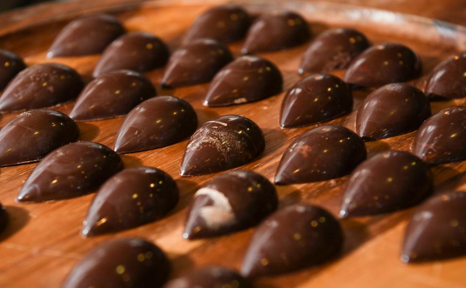 The Alamite featured sour cherry and rosemary ganache bon-bons at the Death by Chocolate fundraiser for Family Counseling Service on April 18, 2024, at the Tuscaloosa River Market.