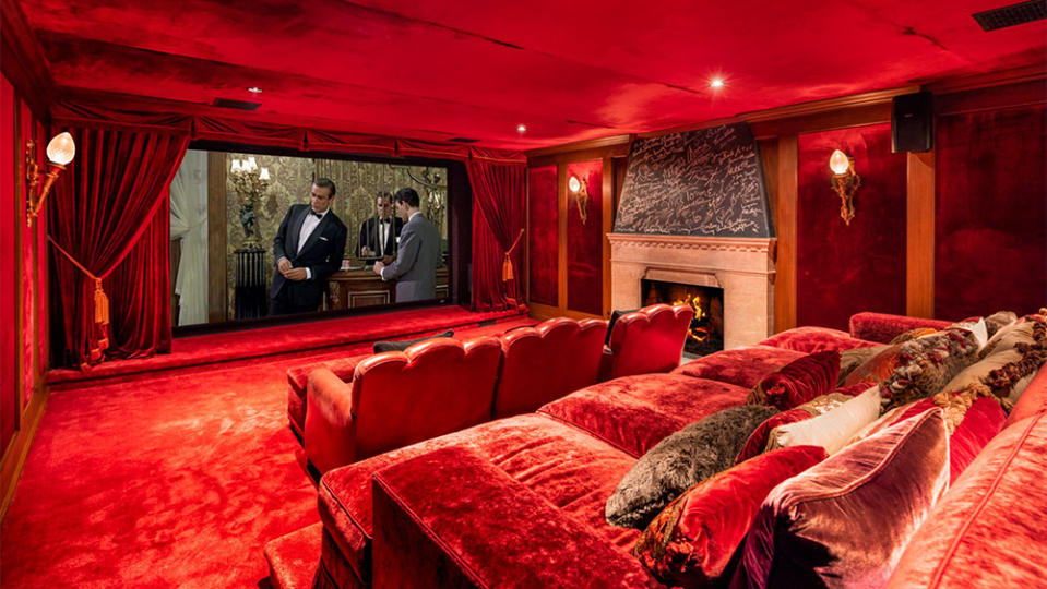 The plus red-velvet home theater.