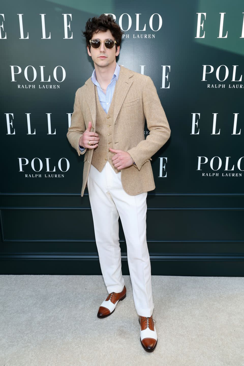 santa monica, california may 11 milo manheim, wearing polo ralph lauren, attends elle hollywood rising presented by polo ralph lauren at the georgian hotel on may 11, 2023 in santa monica, california photo by phillip faraonegetty images for elle