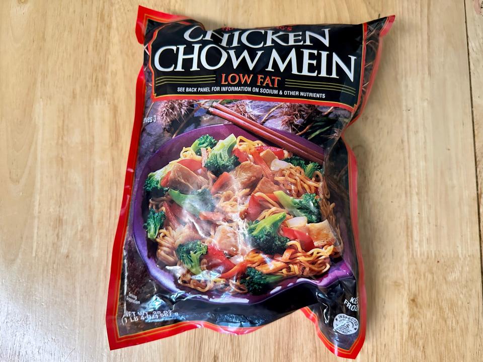 Trader Joe's chicken chow mein package