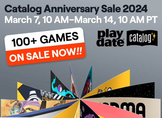 Playdate is having a sitewide games sale, like a real grown-up console