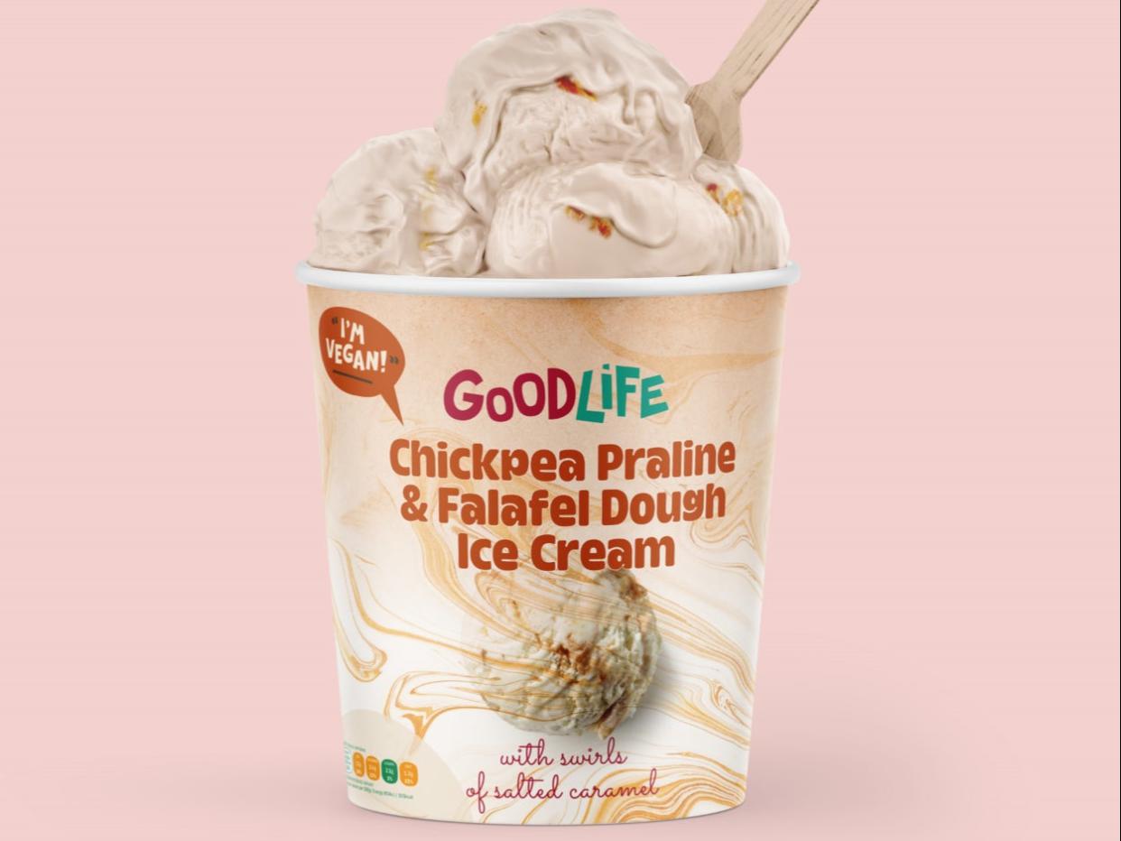 One company ‘announced the launch’ of a new flavour of ice-cream: Chickpea praline and falafel dough (Goodlife)