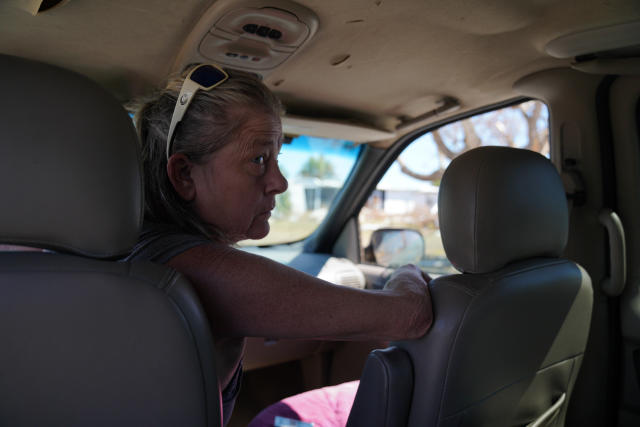 Christine Wright said she drove from one end of Pine Island, Fla., to the other on Monday to offer help and look at damage from Hurricane Ian.