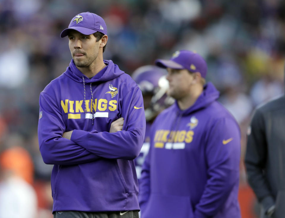 Not this year: the Vikings placed Sam Bradford on injured reserve after a Tuesday knee scope. (AP)