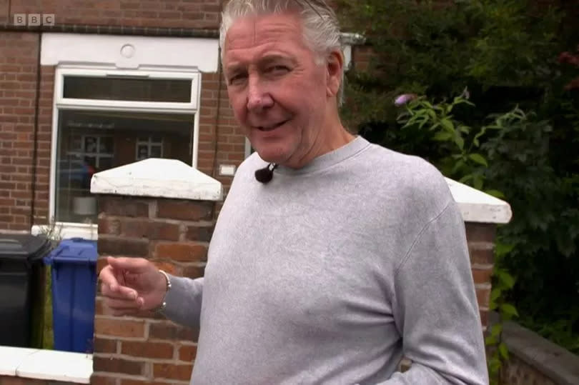 Tommy Walsh outside the property in Newcastle -Credit:BBC