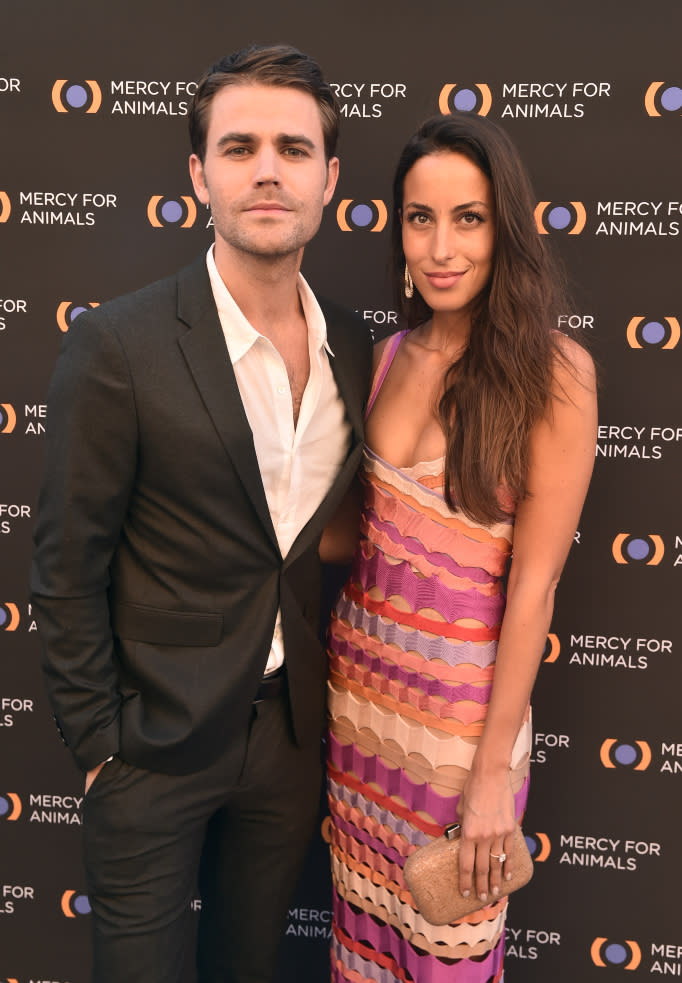 Paul Wesley and Ines De Ramon attend the Mercy For Animals 20th Anniversary Gala at The Shrine Auditorium on September 14, 2019 in Los Angeles, California. 