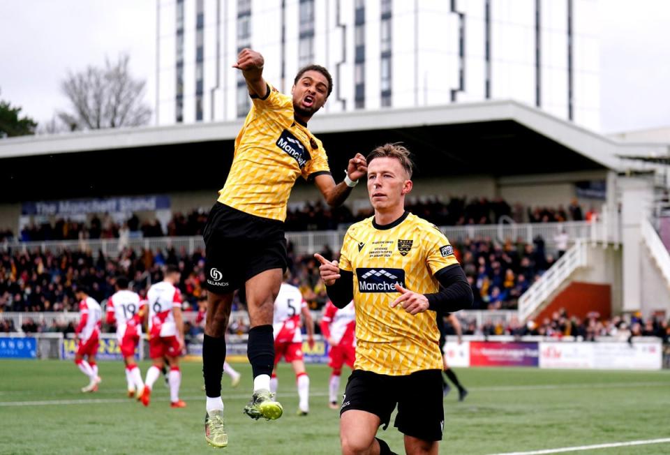 Sixth-tier Maidstone made history against Stevenage  (PA)