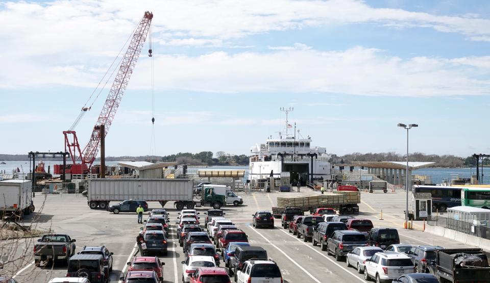 The 50th Falmouth Road Race on Sunday is expected to affect the schedules for the ferries run that morning by the Woods Hole, Martha’s Vineyard and Nantucket Steamship Authority. Above, a ferry prepares for boarding at the Steamship Authority terminal in Woods Hole in this file photo.