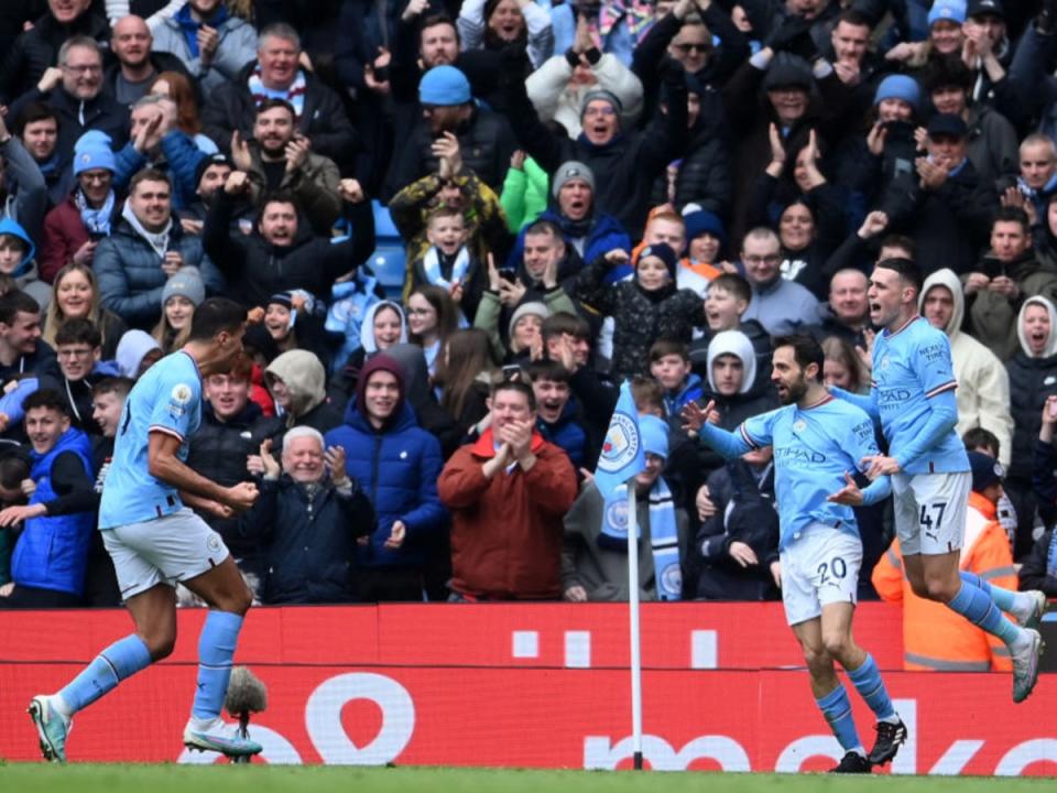 Silva scored City’s second shortly after replacing Kevin De Bruyne  (Getty Images)
