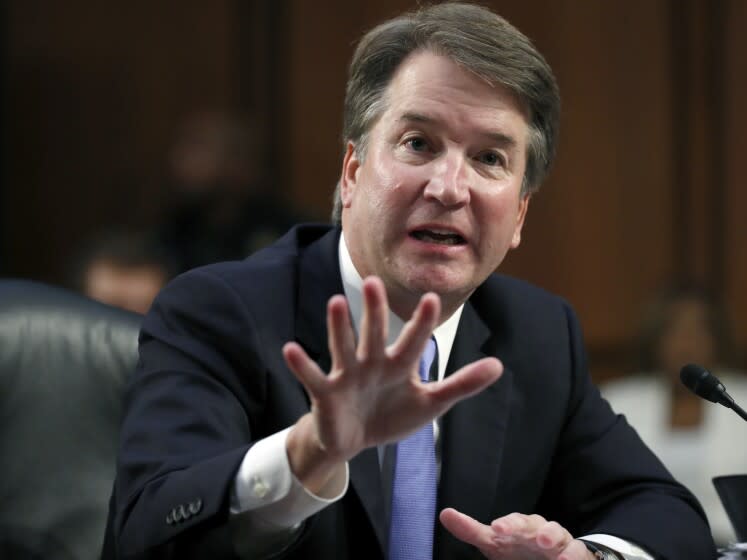 Brett Kavanaugh responds to a question