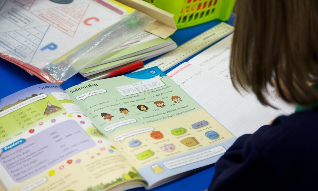 <span>Outcomes in maths are down on average for pupils overall, the study found. </span><span>Photograph: Alamy</span>