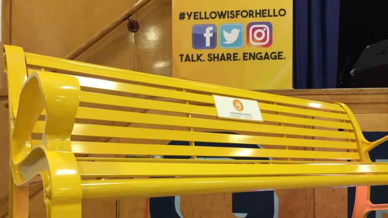 Yellow bench invites friendship, mental health help at Grant Park High School