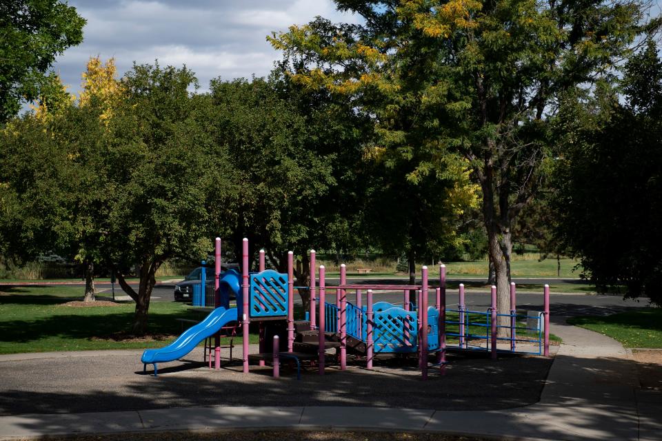 A playground at Rolland Moore Park in Fort Collins is pictured on Wednesday, Sept. 29, 2021.