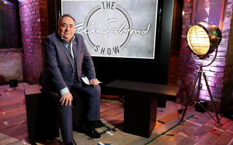 Alex Salmond during the launch of his RT chat show The Alex Salmond Show - Credit: PA