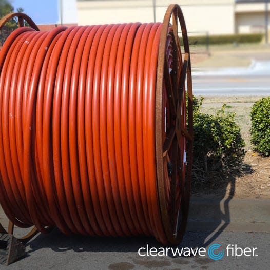 A spool of fiber optic cable that is ready to be installed. Clearwave Fiber is a internet service provider planning to bring fiber internet connection to residents in Salina.