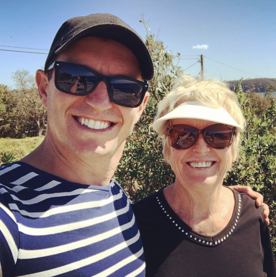 Rove and his mum, Coralie on Mother's Day 2020. Photo: Instagram/rovemcmanus.