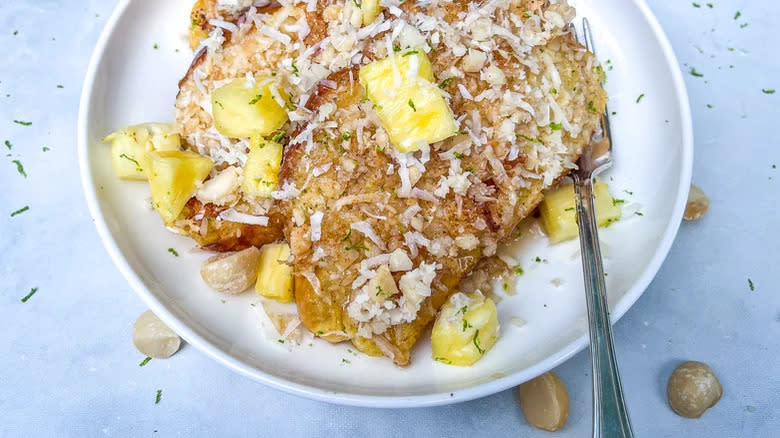 Coconut macadamia French toast 