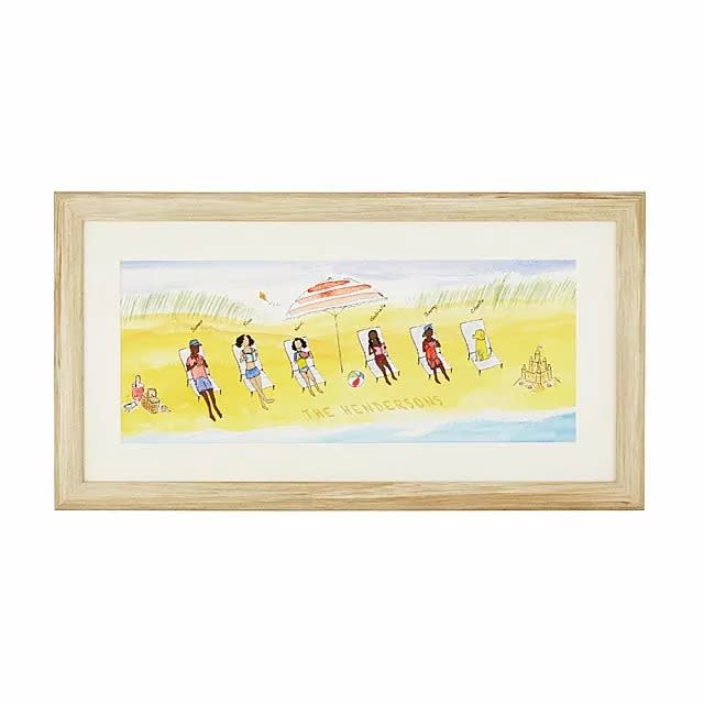 Personalized Beach Family Art