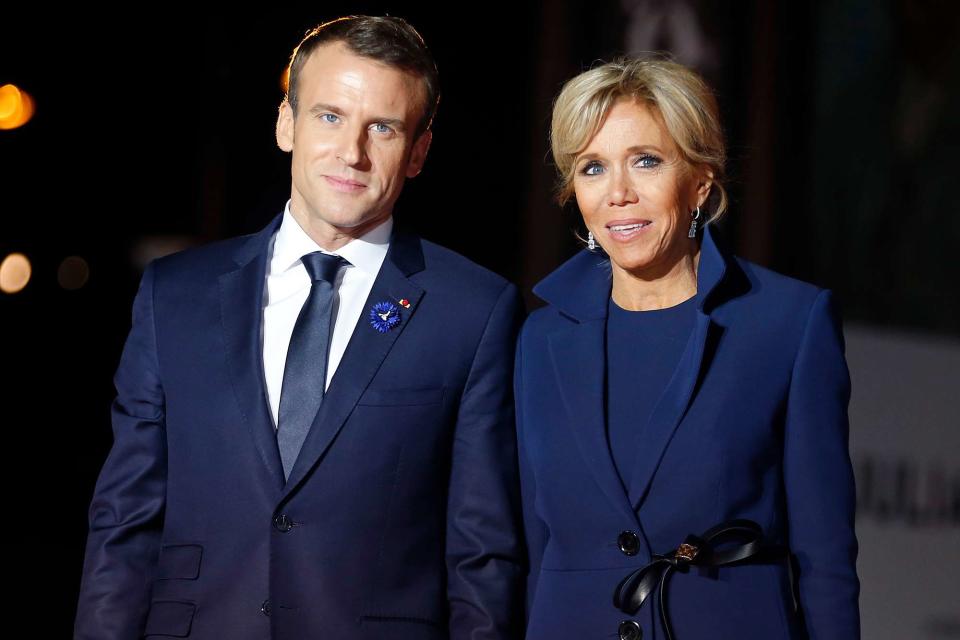 <p>Chesnot/Getty</p> Emmanuel Macron and Brigitte Macron attend a dinner with Heads of State at the Orsay museum on November 10, 2018 in Paris, France.