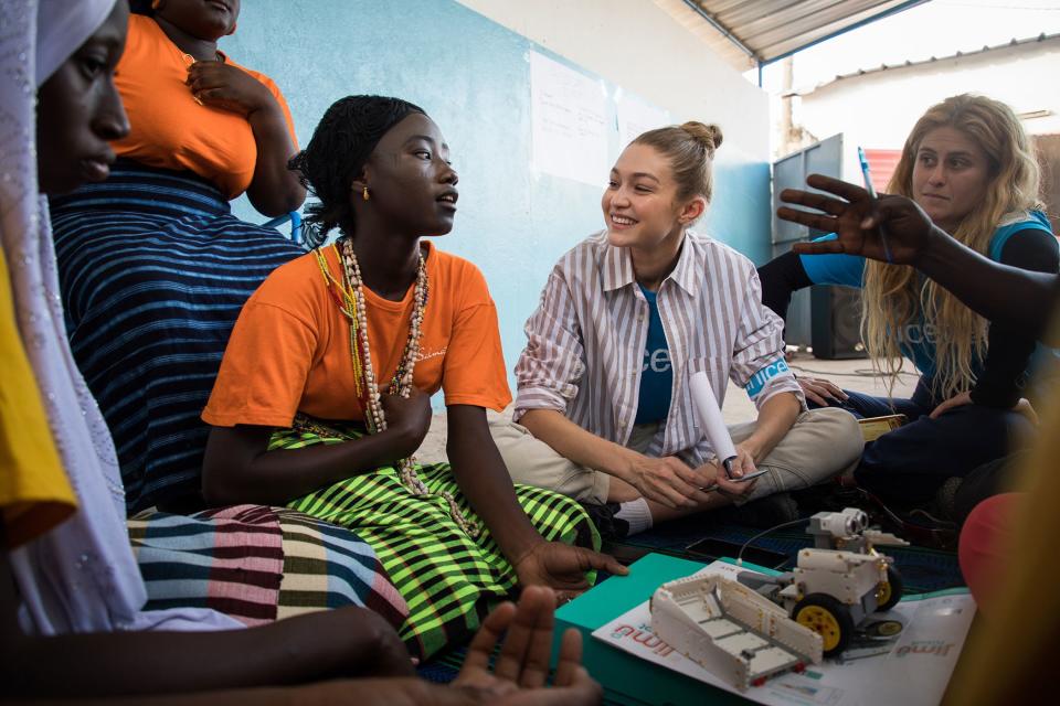 <h1 class="title">Gigi Hadid visits Senegal with Unicef</h1><cite class="credit">Photo: Vincent Tremeau, Courtesy of UNICEF</cite>