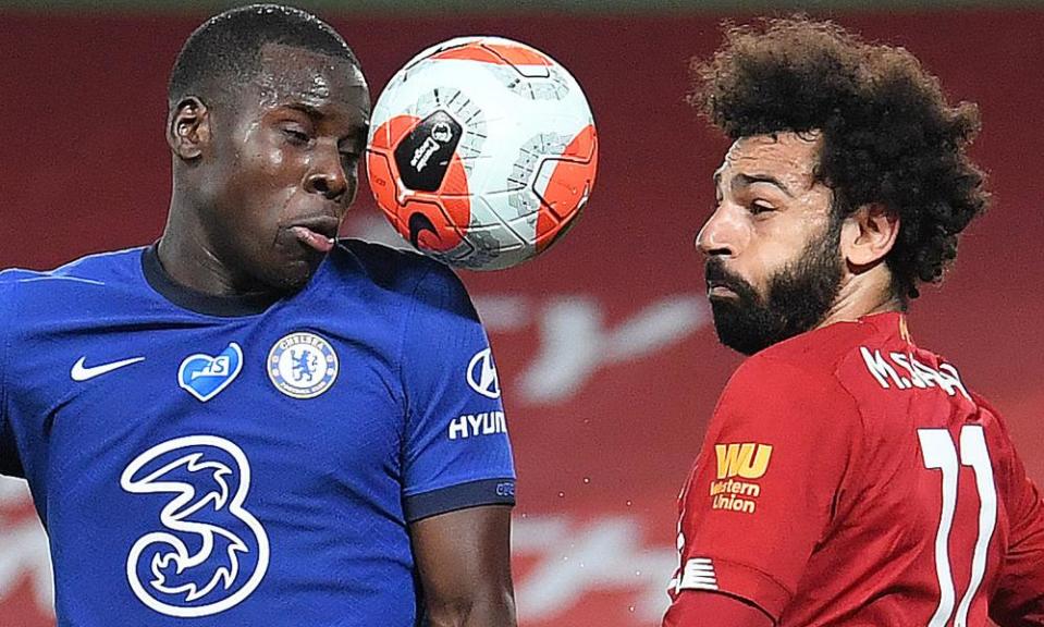 Action from the Premier League match between Liverpool and Chelsea in July.