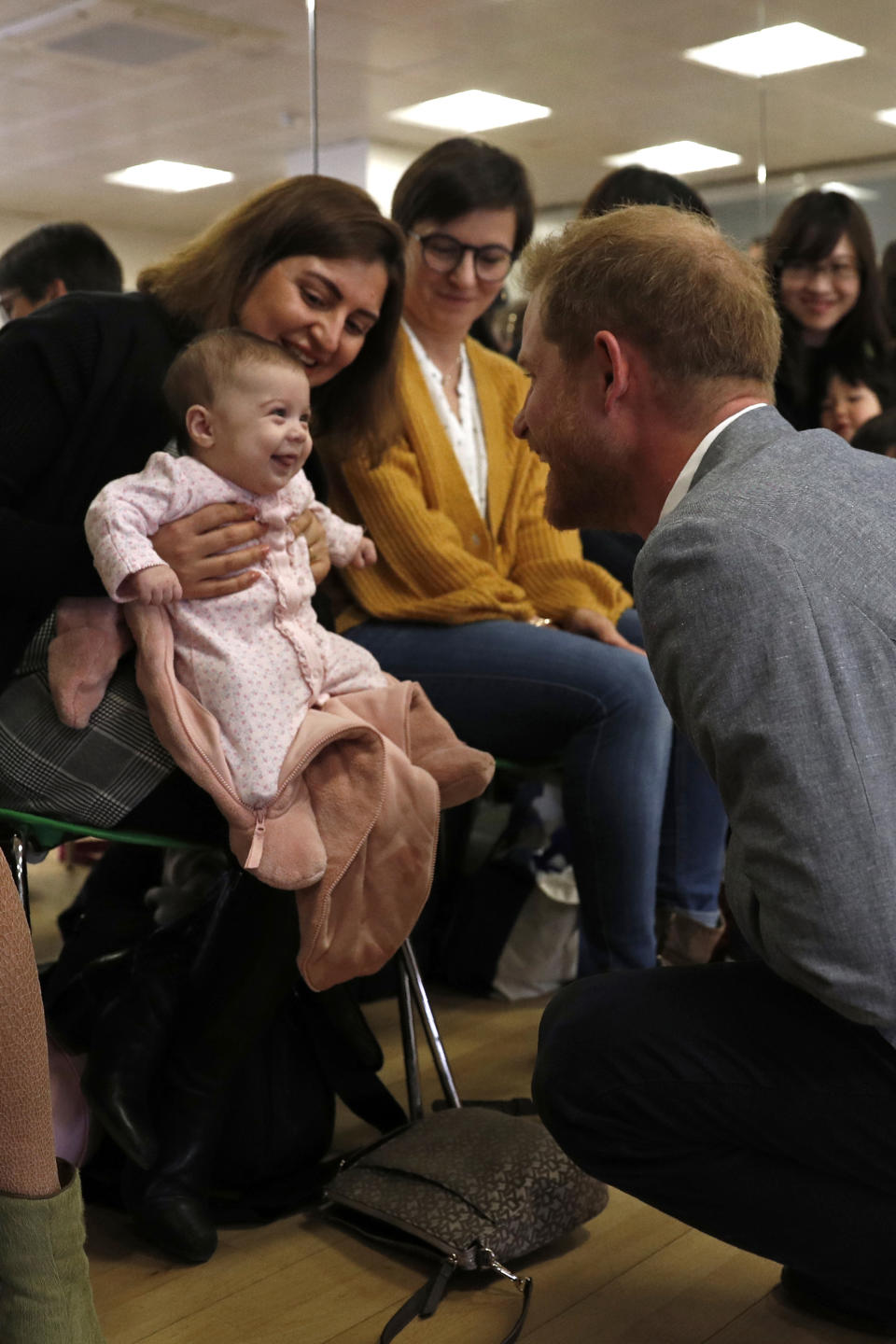 He then shared a super adorable moment with three-month-old Naz. Photo: Getty