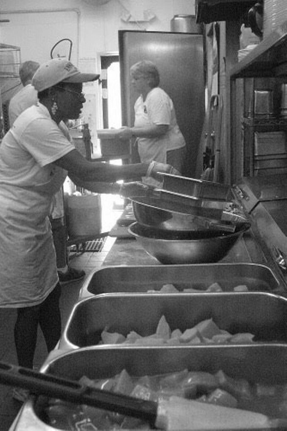 An old photo from inside the kitchen of Mr. Bones BBQ which closed after 30 years in business on Anna Maria Island.