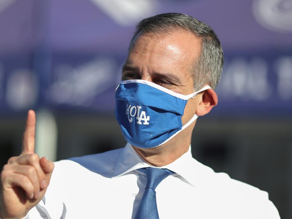 Mayor Eric Garcetti urged residents to remain in their homes, prohibiting all public and private gatherings (REUTERS)