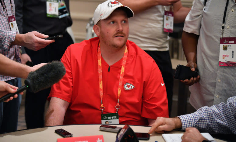 Kansas City Chiefs linebackers coach Britt Reid, son of head coach Andy Reid.