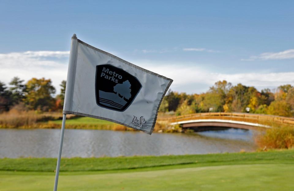 The 9th hole at the Blacklick Woods Golf Course.