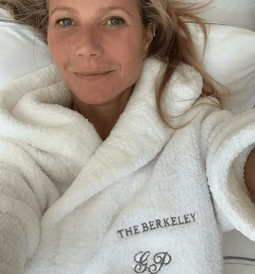 <p><strong>Location:</strong> London, UK</p> <p>Gwyneth Paltrow kicked up her feet — and took a selfie — while staying in the Pavilion Suite at <a href="https://www.the-berkeley.co.uk/" rel="nofollow noopener" target="_blank" data-ylk="slk:this posh London spot;elm:context_link;itc:0;sec:content-canvas" class="link ">this posh London spot</a>. "Home away from home," she captioned an Instagram picture showing off her fresh face and a fuzzy hotel robe. Situated near Hyde Park, The Berkeley offers residential-style suites, perfect for entertaining or an urban retreat.</p>