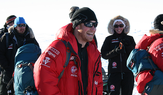 Prince Harry walks with the wounded