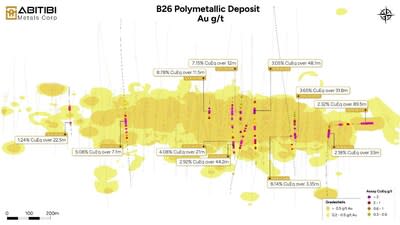 Figure 3 – Gold Plan View (CNW Group/Abitibi Metals Corp.)