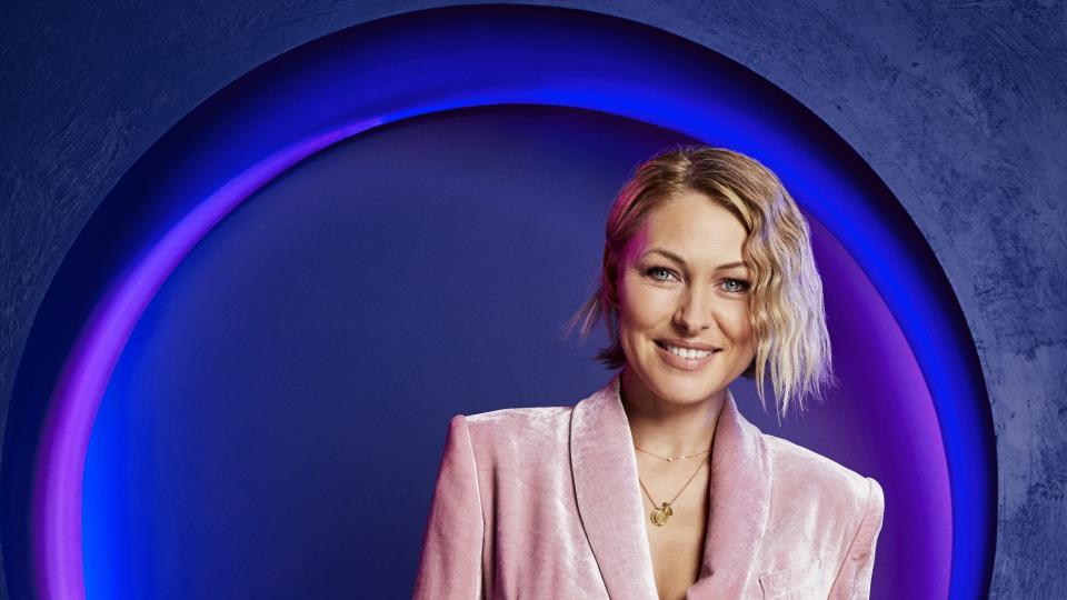 Emma Willis hosts 'The Circle'. (Channel 4)