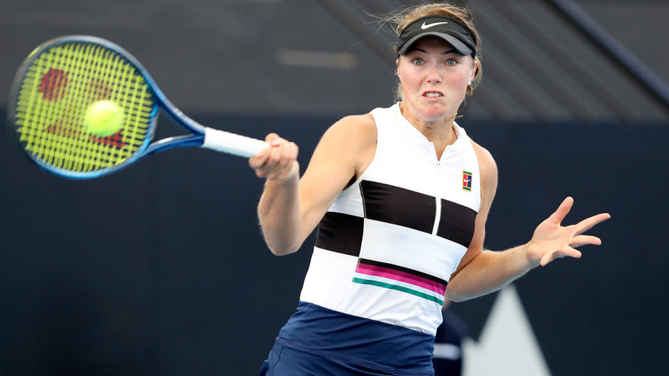 Olivia Gadecki, pictured here at the Adelaide WTA event in February.