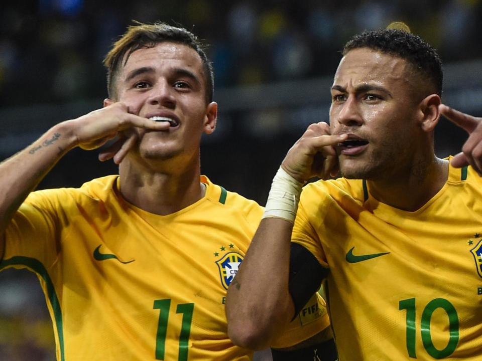 Coutinho and Neymar are close friends on and off the field with Brazil (Getty)