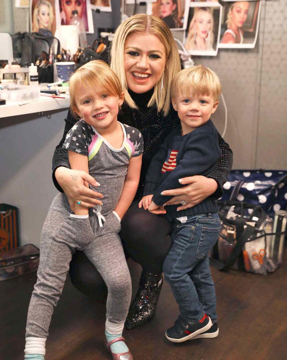 Kelly Clarkson/Instagram Kelly Clarkson with daughter River (L) and son Remy in 2018