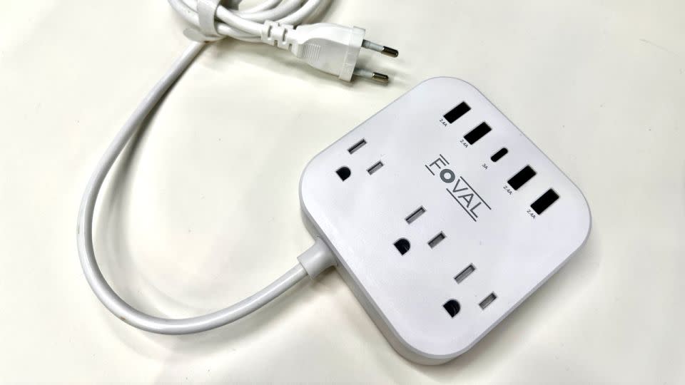 A good travel power adapter will keep your devices charged abroad. - Andrew Kunesh/CNN Underscored