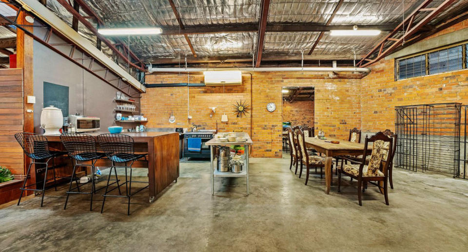 The hipster warehouse features 187 square metres of floor space