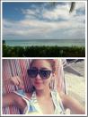 UEE in the middle of tanning on a beach