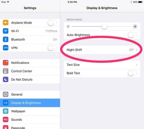 How to use Apple's iOS Night Shift mode