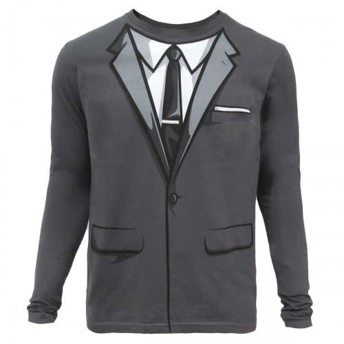 <b>FASHION<br><br>"Archer" Suit Long-Sleeve Shirt</b><br>For those who might want to look like the suave Sterling Archer but prefer to be comfortable like the T-shirted everyman of real life. As a bonus gift, tuck a copy of the hilarious Archer book "How to Archer: The Ultimate Guide to Espionage and Style and Women and Also Cocktails Ever Written" into the suit shirt's fake pocket.<br><br><a href="http://shop.fxnetworks.com/archer-suit-long-sleeve-shirt/detail.php?p=369601&v=fx_shows_archer&pagemax=all" rel="nofollow noopener" target="_blank" data-ylk="slk:ShopFXNetwork.com;elm:context_link;itc:0;sec:content-canvas" class="link ">ShopFXNetwork.com</a>, $29.95