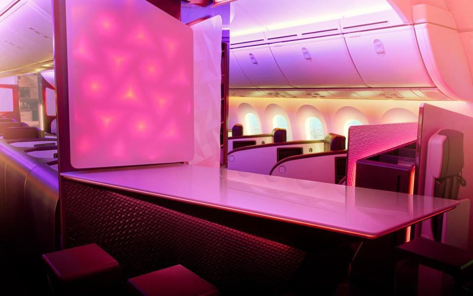 The bar on the airline's 787 Dreamliners - Virgin Atlantic