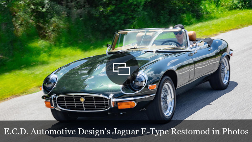 Driving a reimagined Jaguar E-Type restomod from Florida-based E.C.D. Automotive Design.