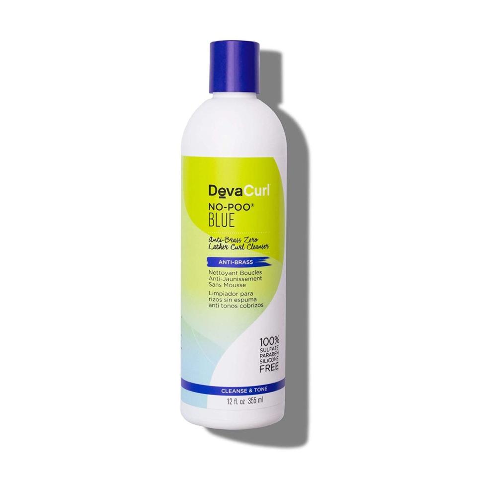 5) DevaCurl No-Poo Blue Anti-Brass Zero Lather Curl Cleanser