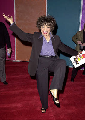 Eartha Kitt begins the dance that will summon the rest of her people from Planet Zandar at the Hollywood premiere of Walt Disney's The Emperor's New Groove